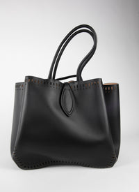Shoulder bag Angele 32 in leather - Black