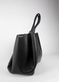 Shoulder bag Angele 32 in leather - Black