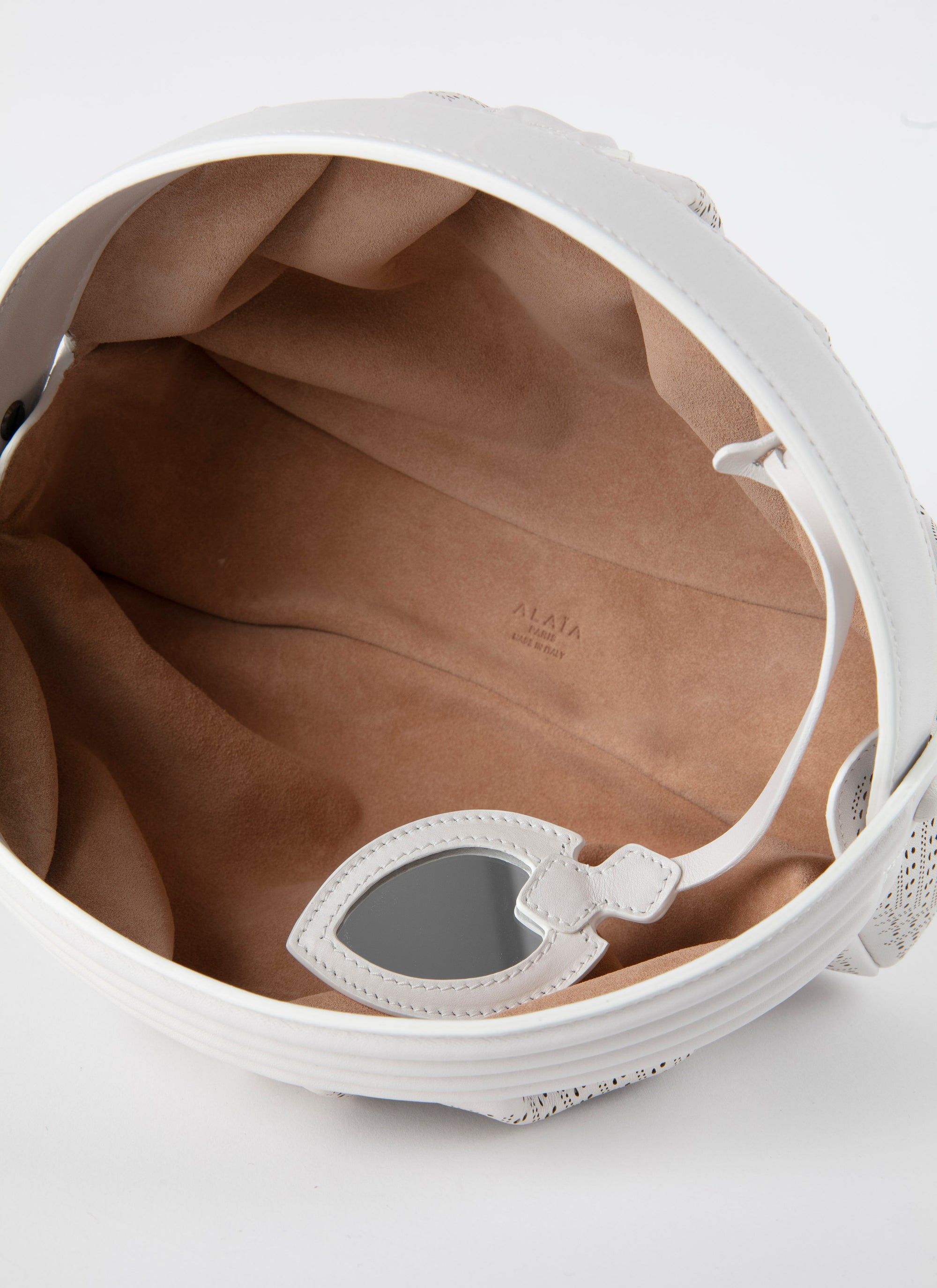 Samia 26 Leather Bag - Optic White