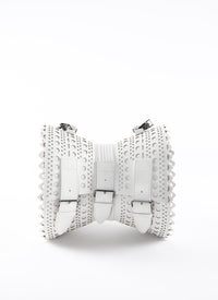 Corset bag 22 in leather - Optic White