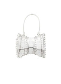Corset bag 22 in leather - Optic White