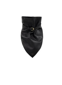 Leather Belted Choker - Black