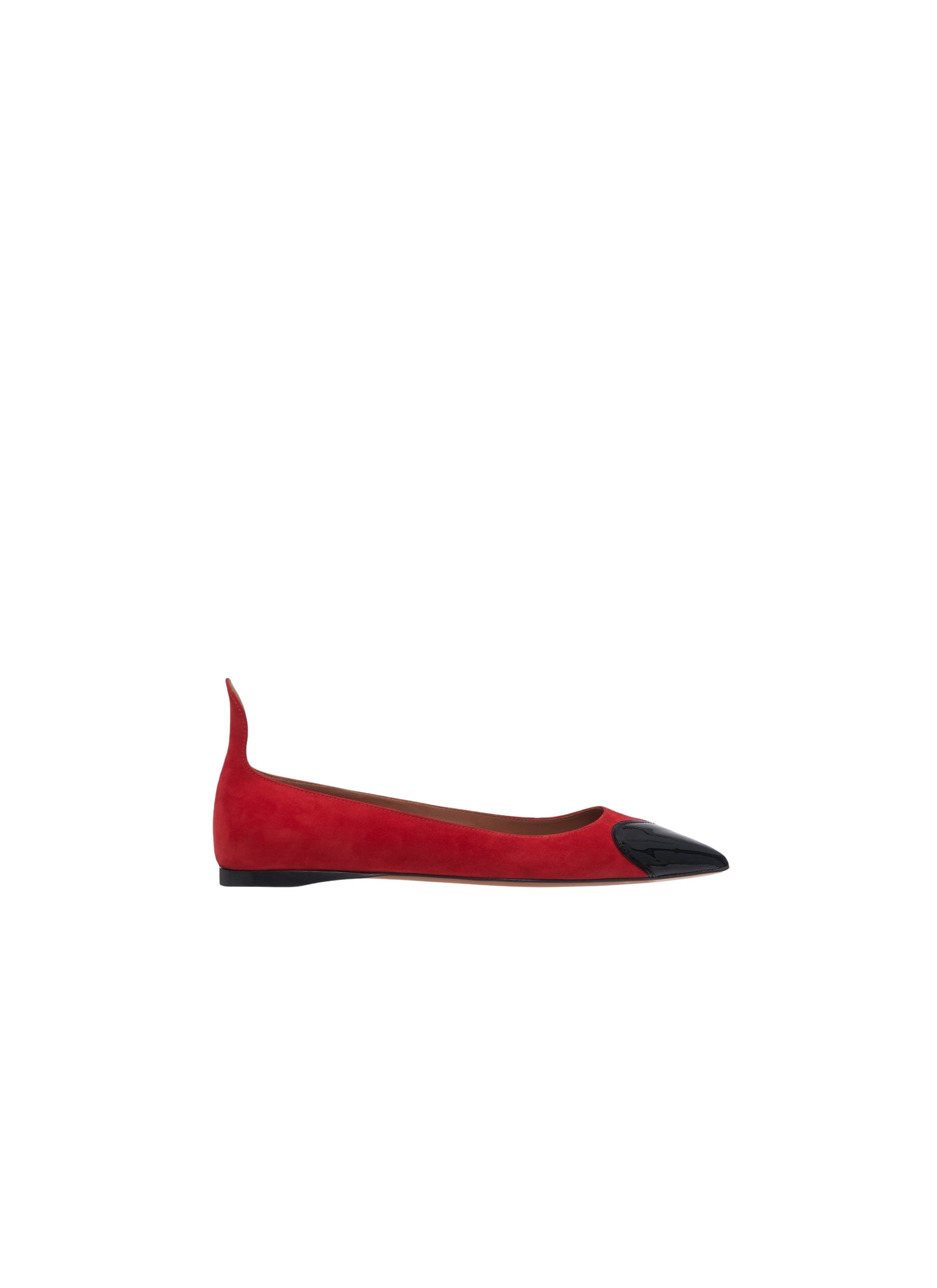 Ballerines Cœur en cuir - Noir & Rouge
