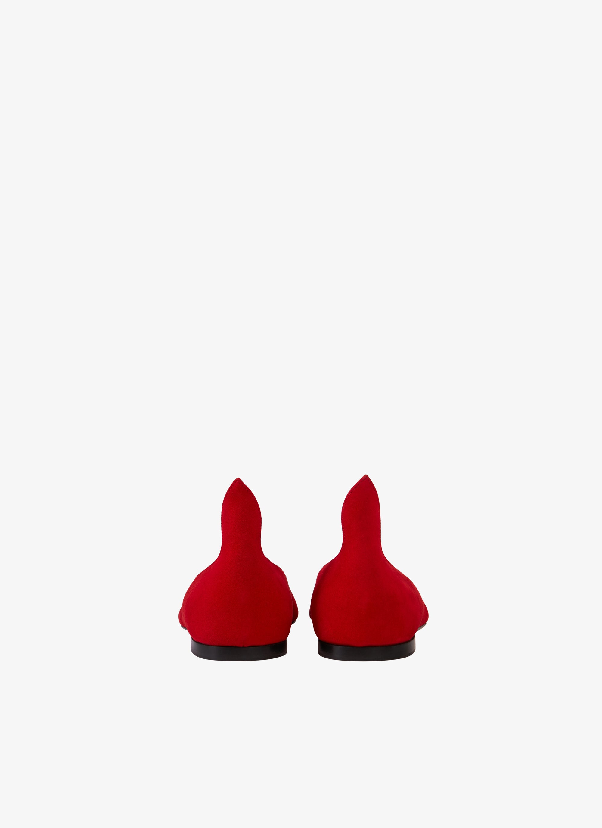 Ballerines Cœur en cuir - Noir & Rouge