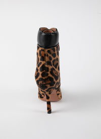 Bottines lacées 110 à imprimé guépard en cuir - Sepia