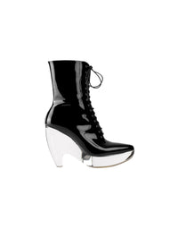 Bottines Plexi en cuir - Noir