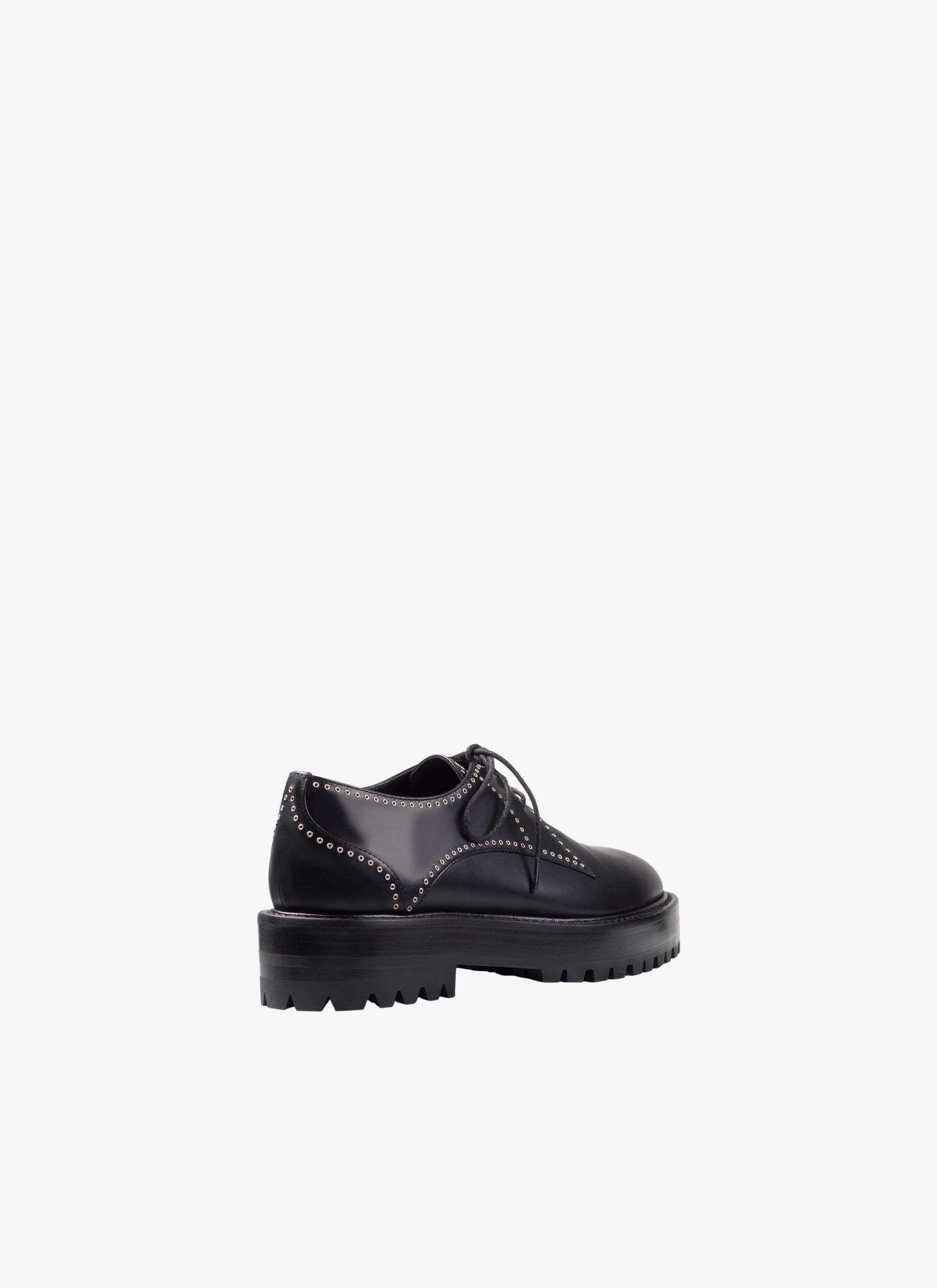 Derbies à petits œillets en cuir - Noir