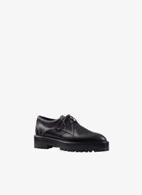Derbies à petits œillets en cuir - Noir