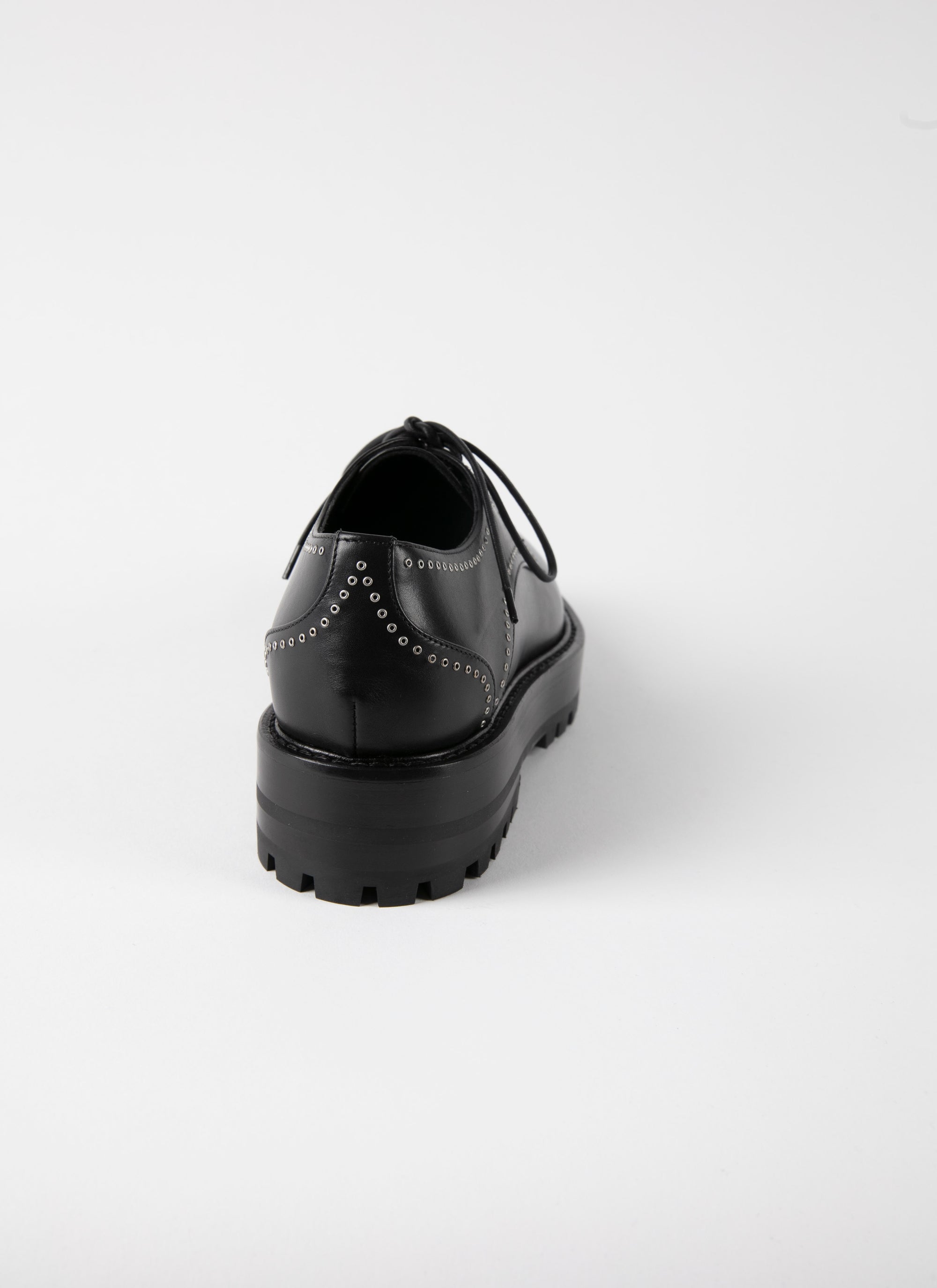 Derbies à petits œillets en cuir - Noir
