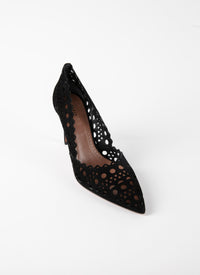 Escarpins à motif ajouré 90 en cuir - Noir