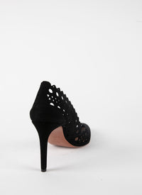 Escarpins à motif ajouré 90 en cuir - Noir