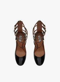 Leather cabaret pumps - Gold & Black