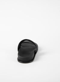 Mules en cuir géométriques - Noir