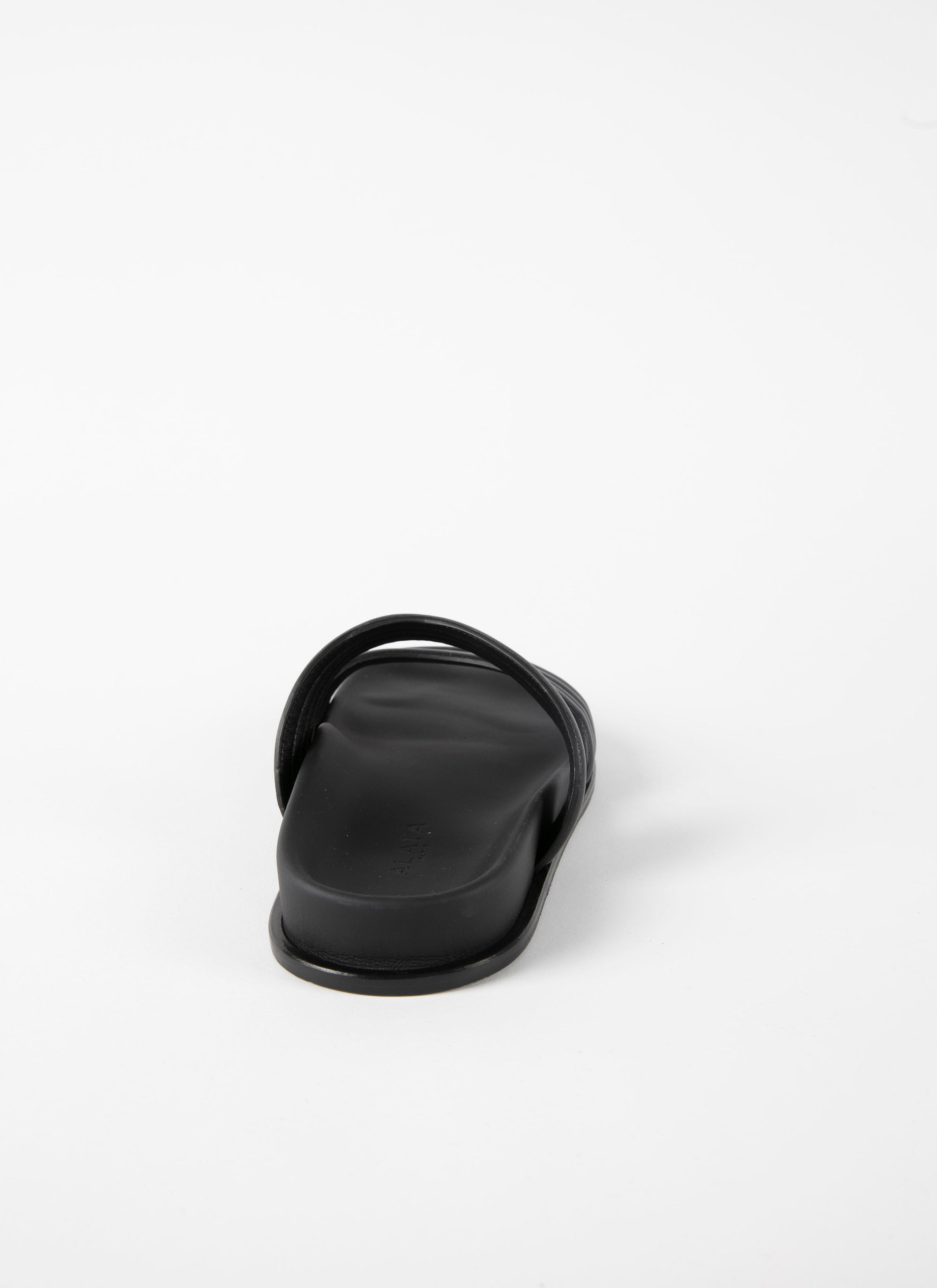 Mules en cuir géométriques - Noir