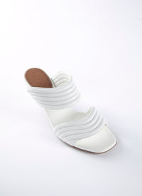 Mules 55 in geometric leather - Off White