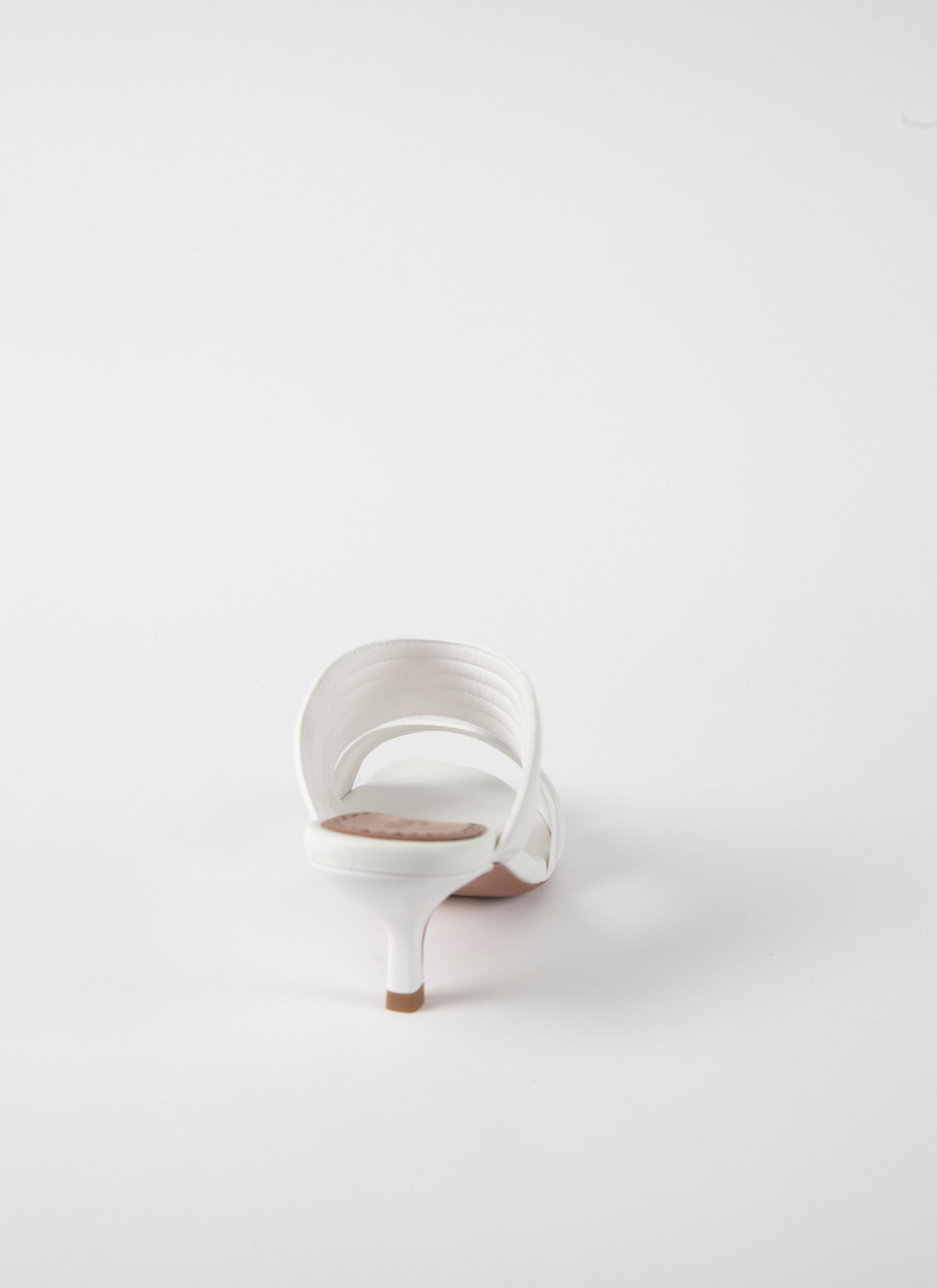 Mules 55 en cuir géométriques - Blanc Cassé