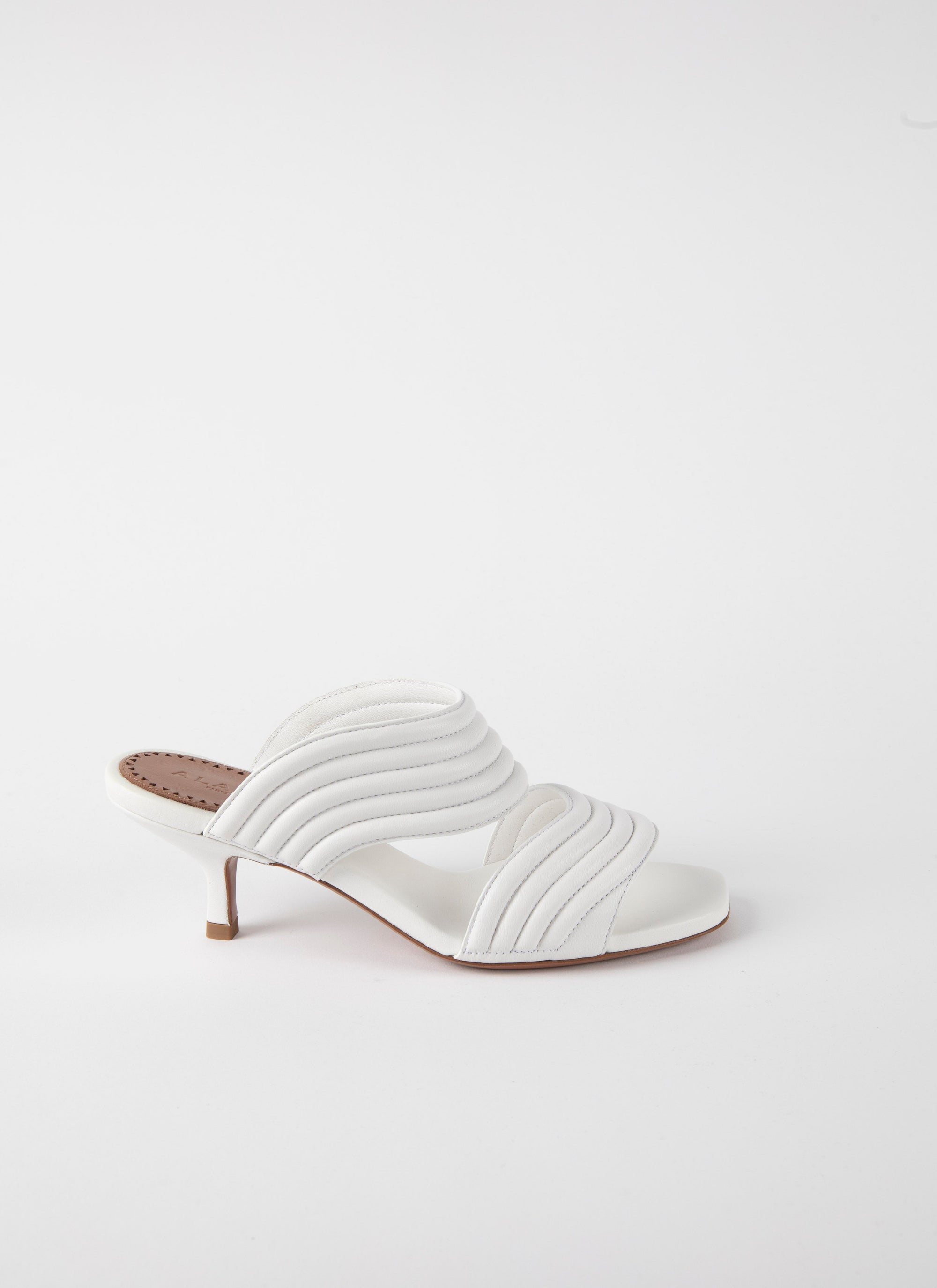 Mules 55 in geometric leather - Off White