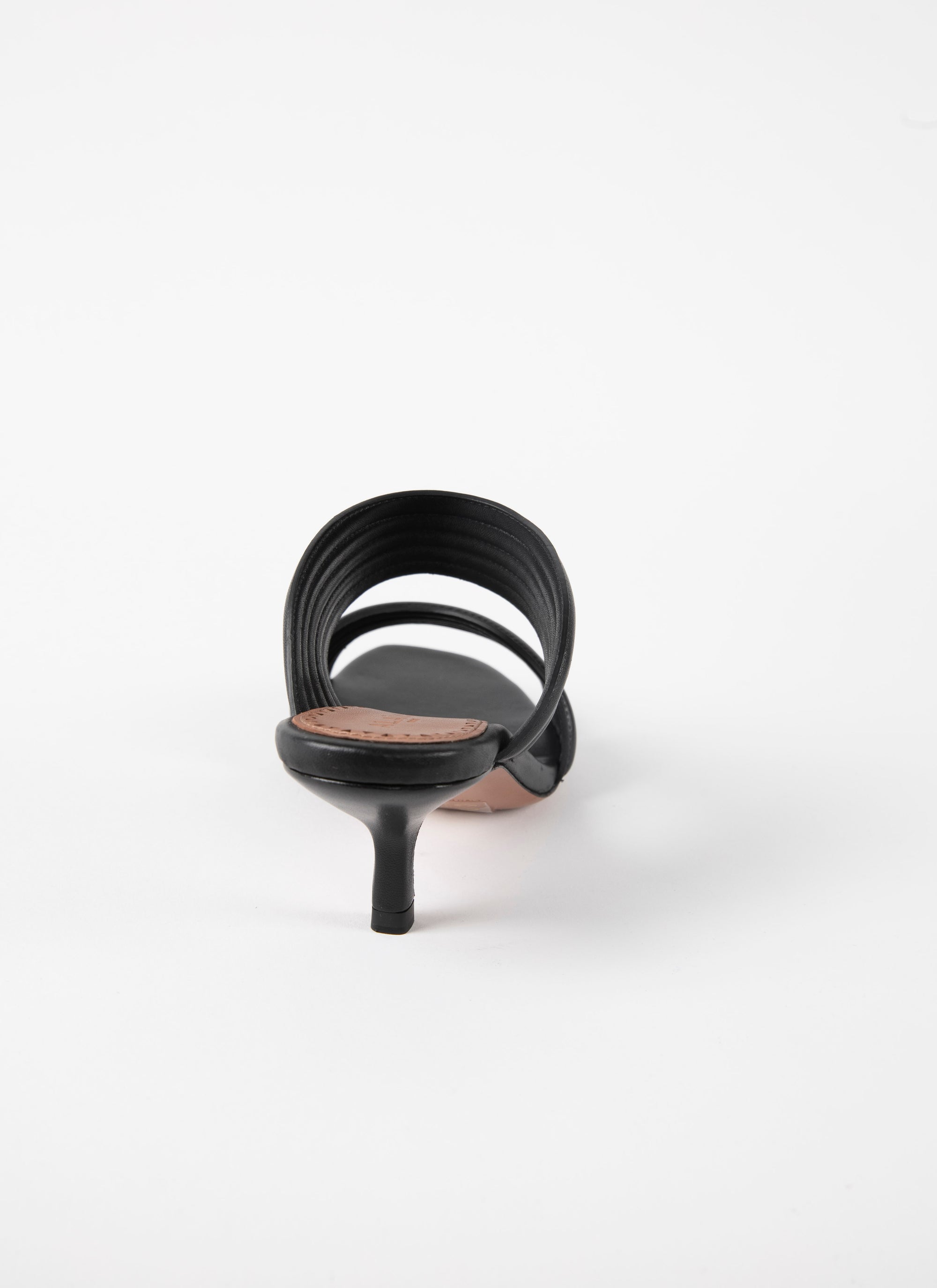 Mules 55 en cuir géométriques - Noir