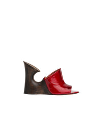 Sandales La sculpture à talons 100 en cuir - Reflex Rouge