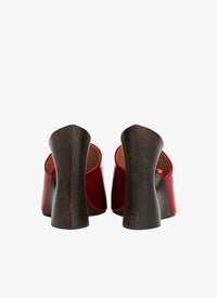 Sandales La sculpture à talons 100 en cuir - Reflex Rouge
