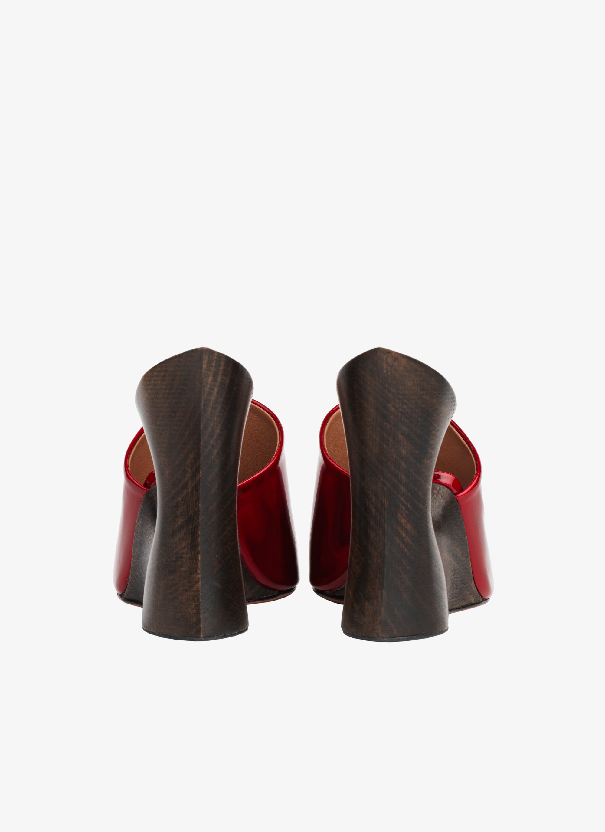 Sandales La sculpture à talons 100 en cuir - Reflex Rouge