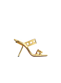 Mules Perfo 100 en cuir - Or
