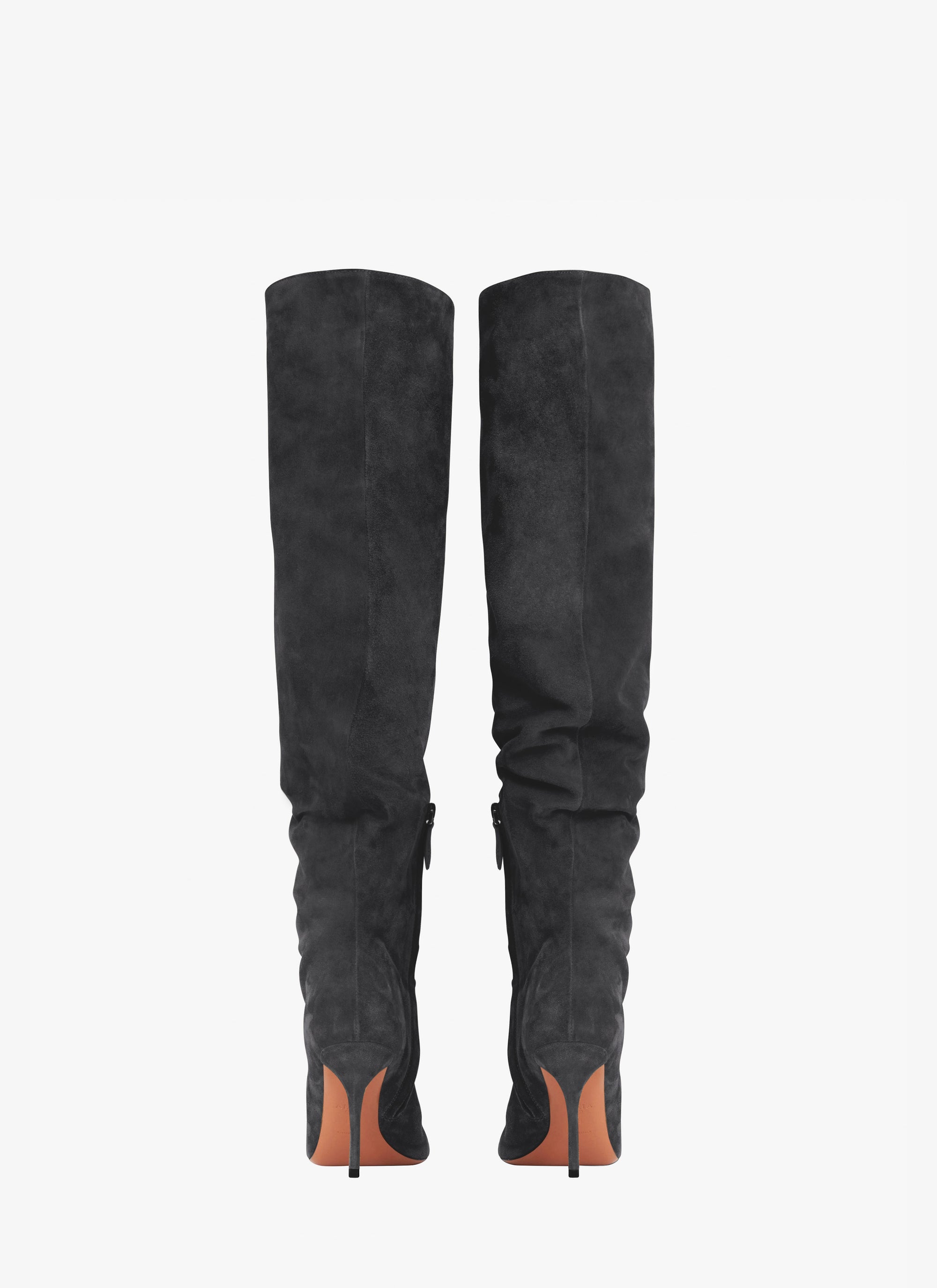 Cuissardes fluides 90 en cuir - Carbone