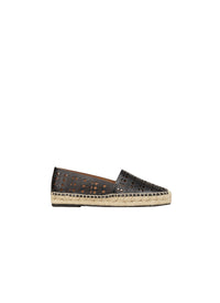 Flat leather espadrilles - Black