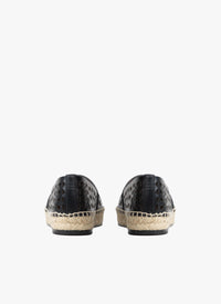 Flat leather espadrilles - Black