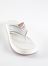 Leather platform sandals - Off White