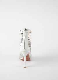 Sandales tressées 100 en cuir - Blanc Cassé