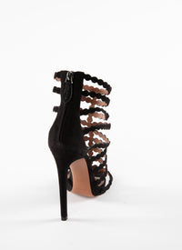 115 sandals in leather - Black intense
