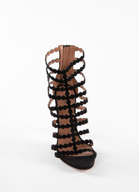 115 sandals in leather - Black intense