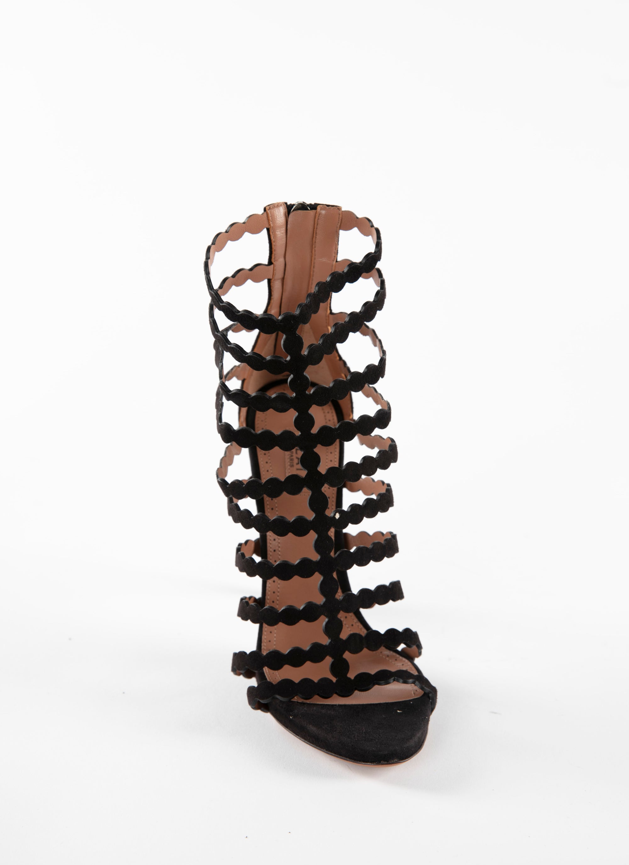 115 sandals in leather - Black intense
