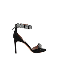 Leather Bombe sandals - Black
