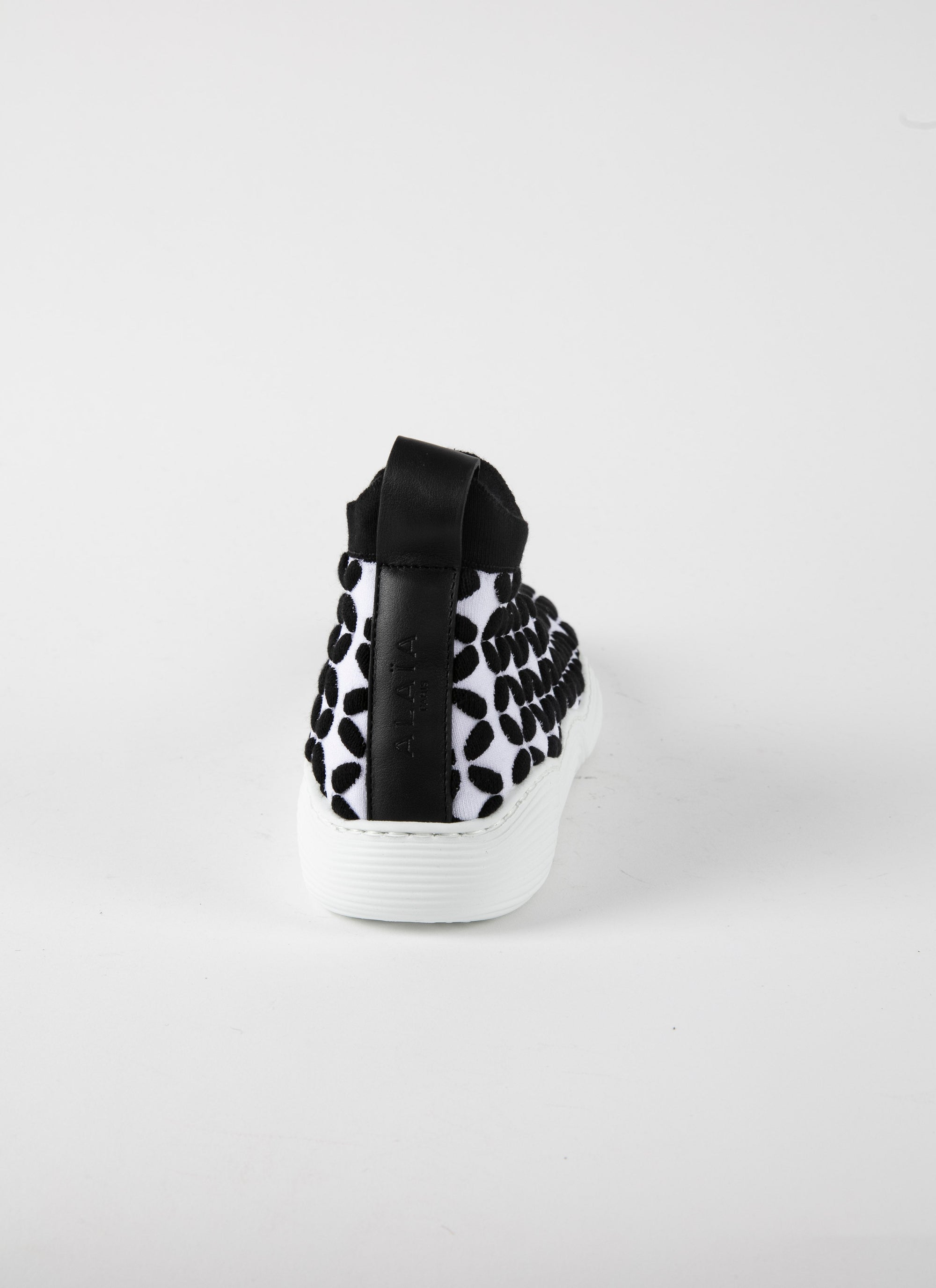 Baskets pétales en cuir - Noir & Blanc