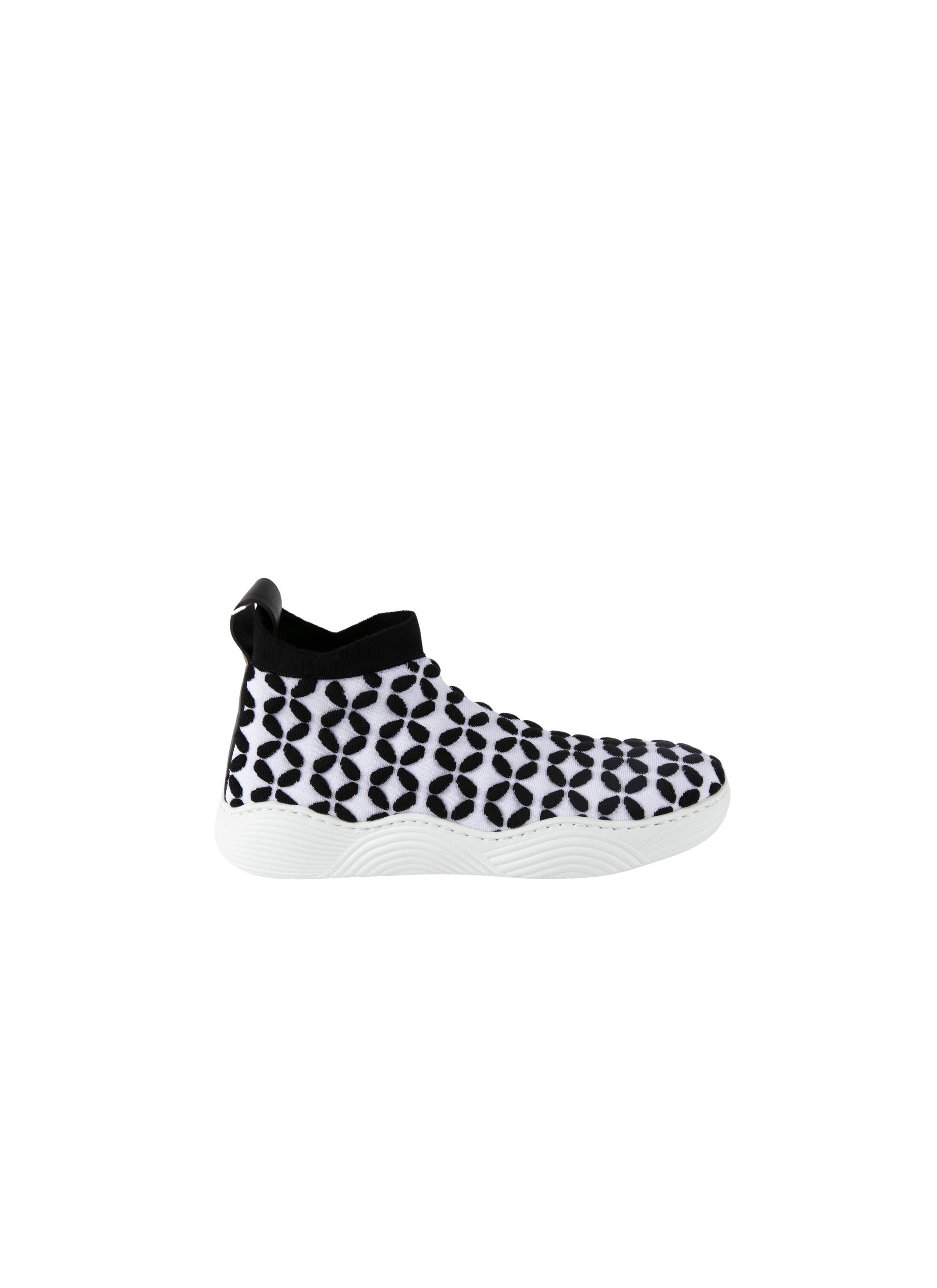 Baskets pétales en cuir - Noir & Blanc