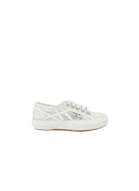 Canvas and fishnet trainers - Off-white