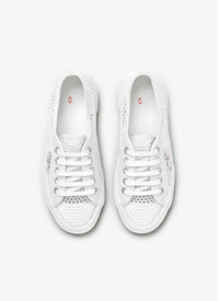 Canvas and fishnet trainers - Off-white