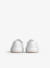 Canvas and fishnet trainers - Off-white