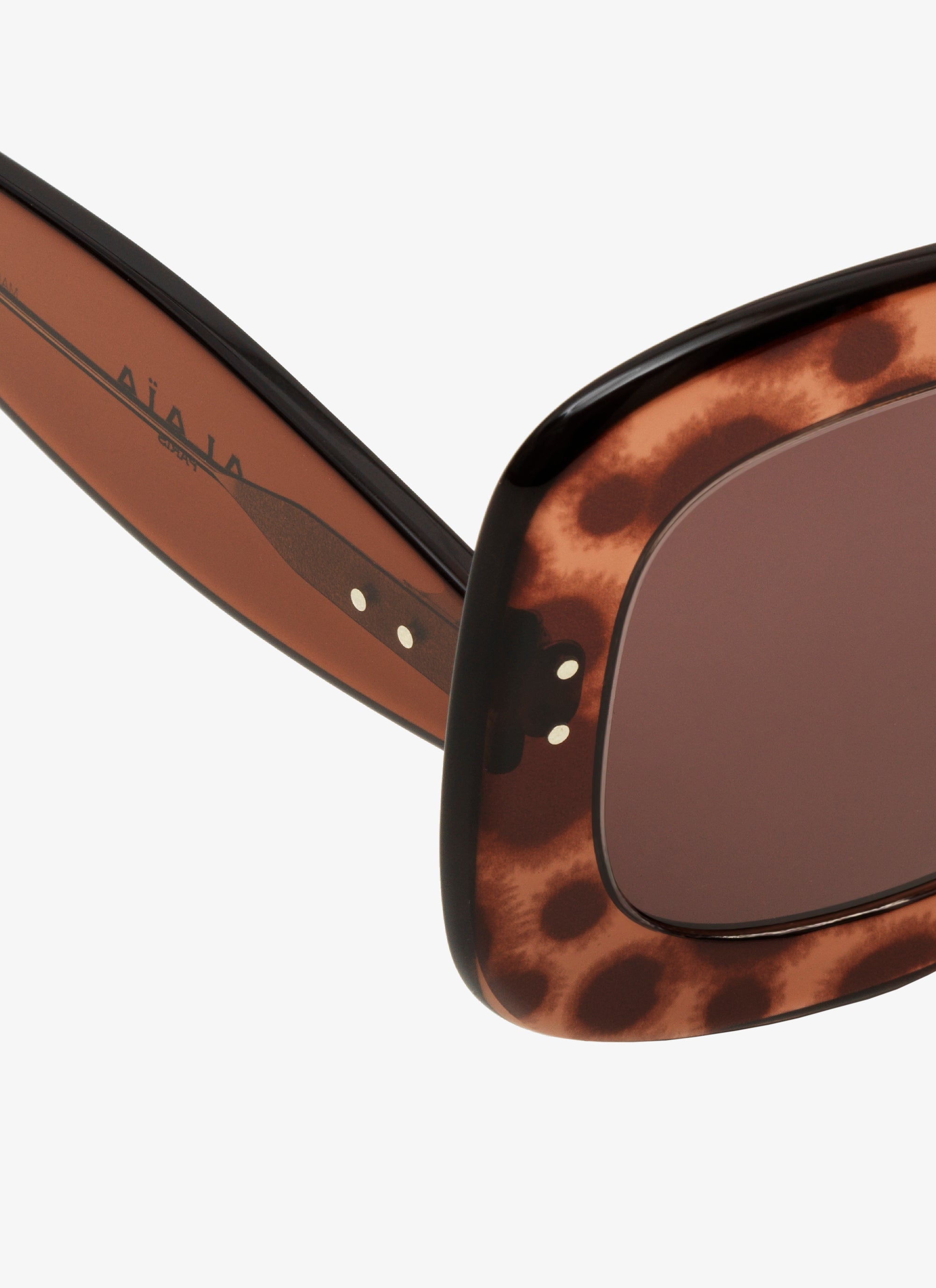 Lunettes rectangulaires - Marron