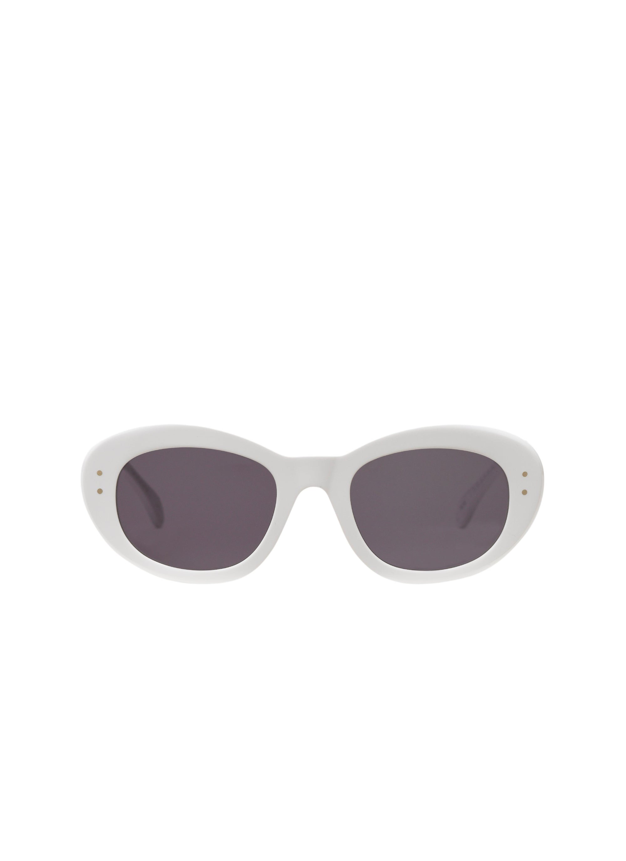 Lunettes ovales contrastées - Blanc & Gris