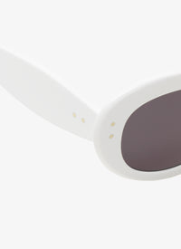 Lunettes ovales contrastées - Blanc & Gris