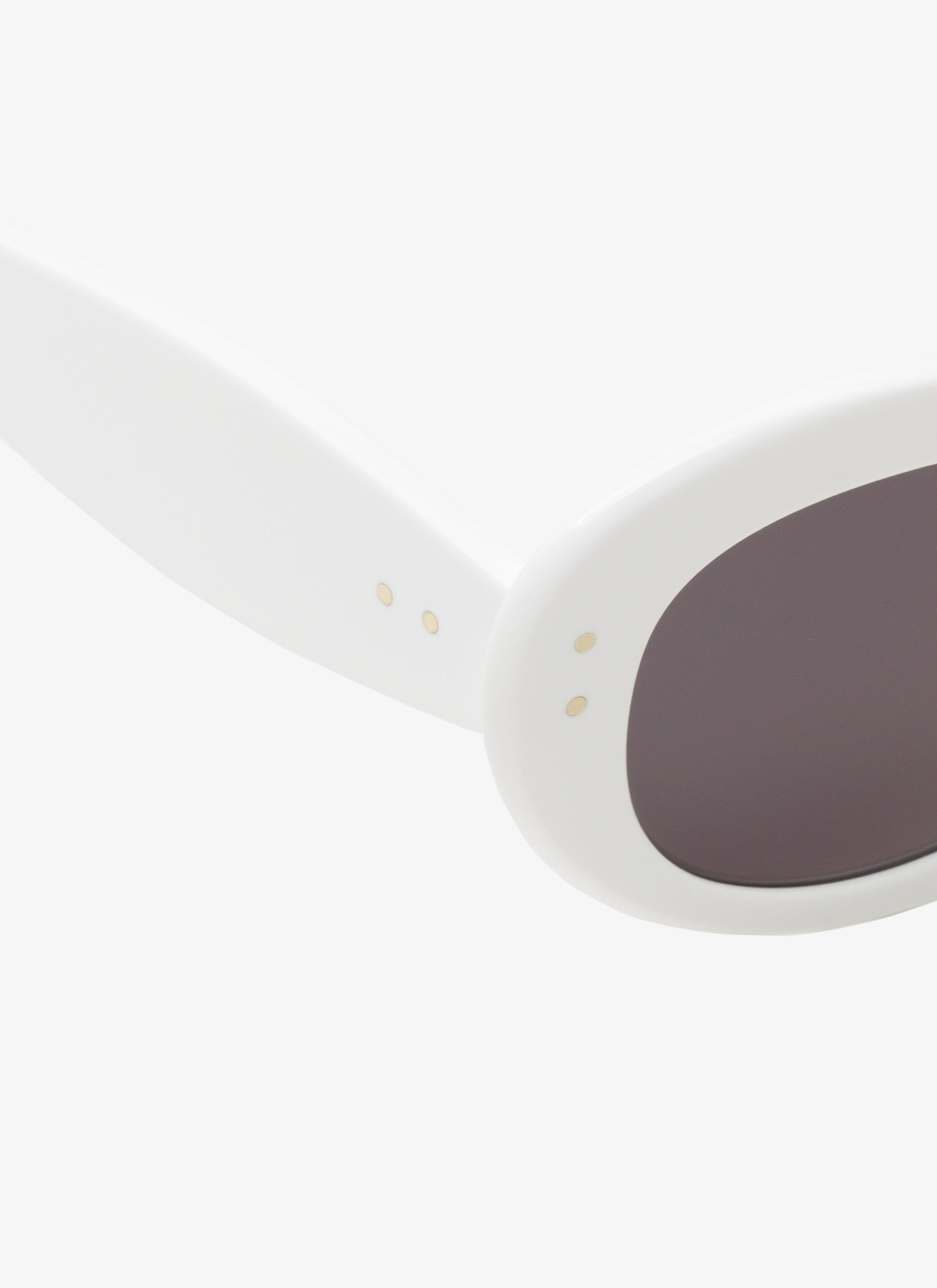 Lunettes ovales contrastées - Blanc & Gris