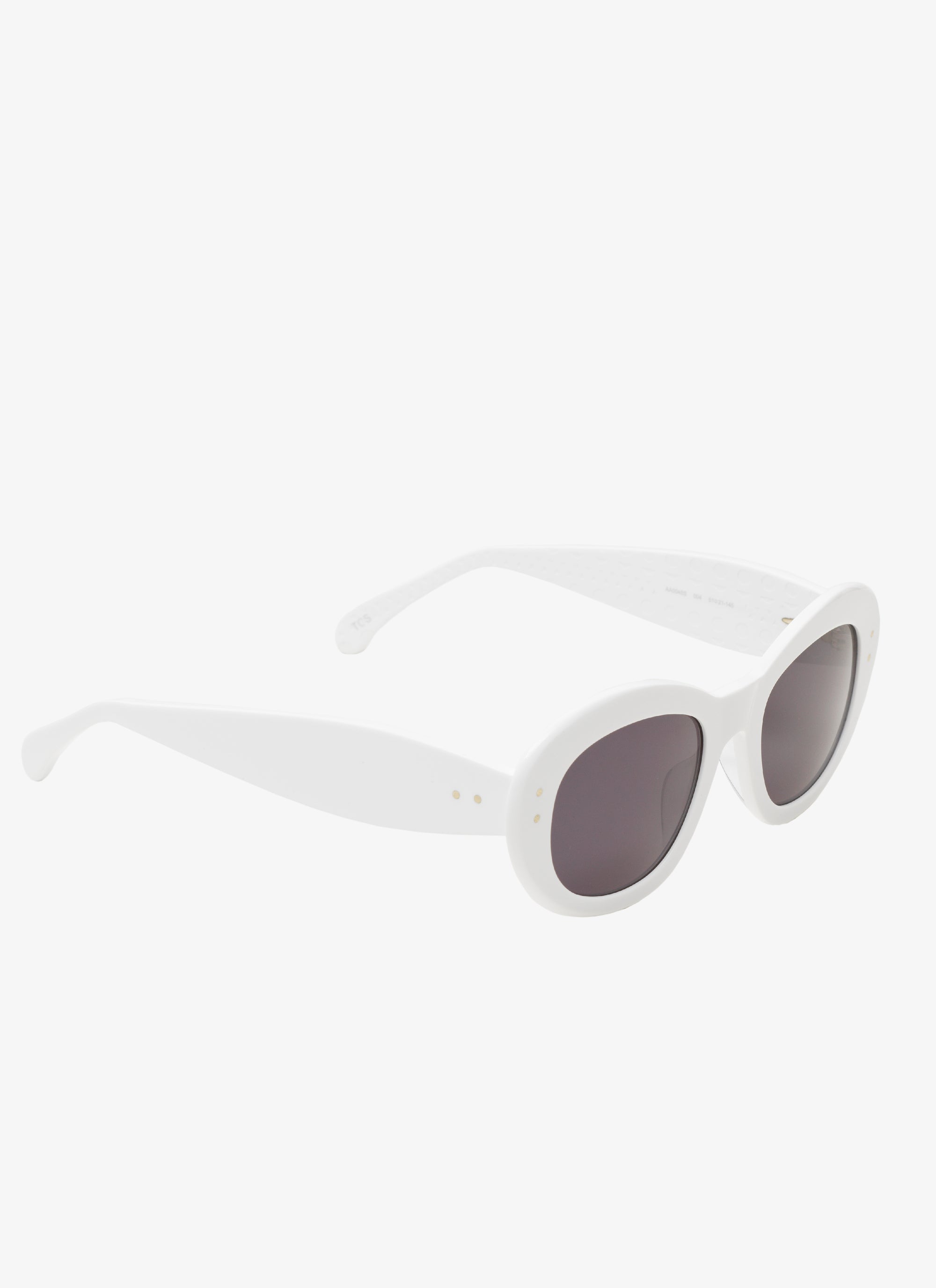 Lunettes ovales contrastées - Blanc & Gris