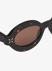 Lunettes de soleil ovales - Havane & Marron