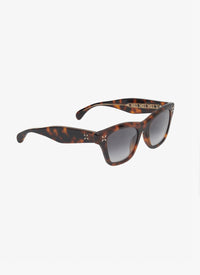 Lunettes de soleil rectangulaires - Havane & Marron