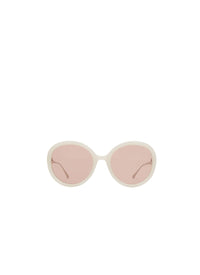 Lunettes de soleil oversize - Ivoire & Rose