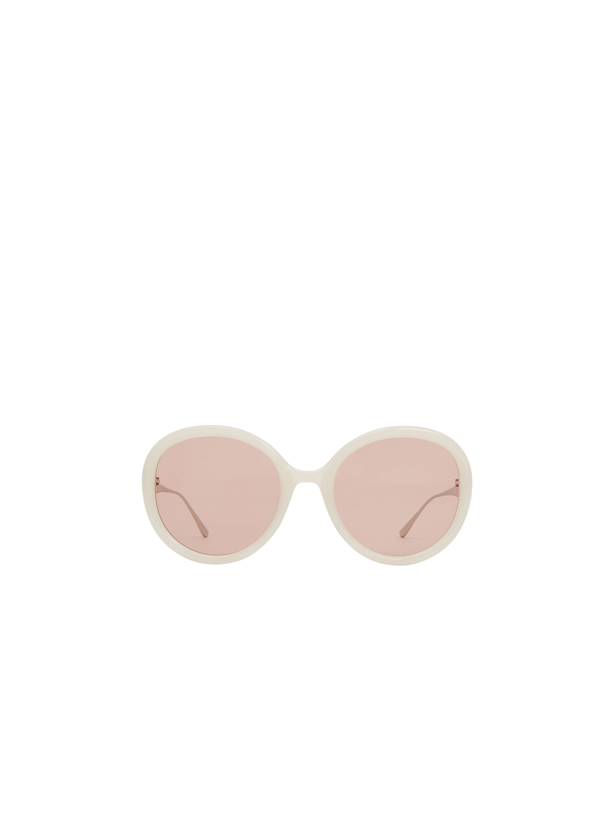 Lunettes de soleil oversize - Ivoire & Rose