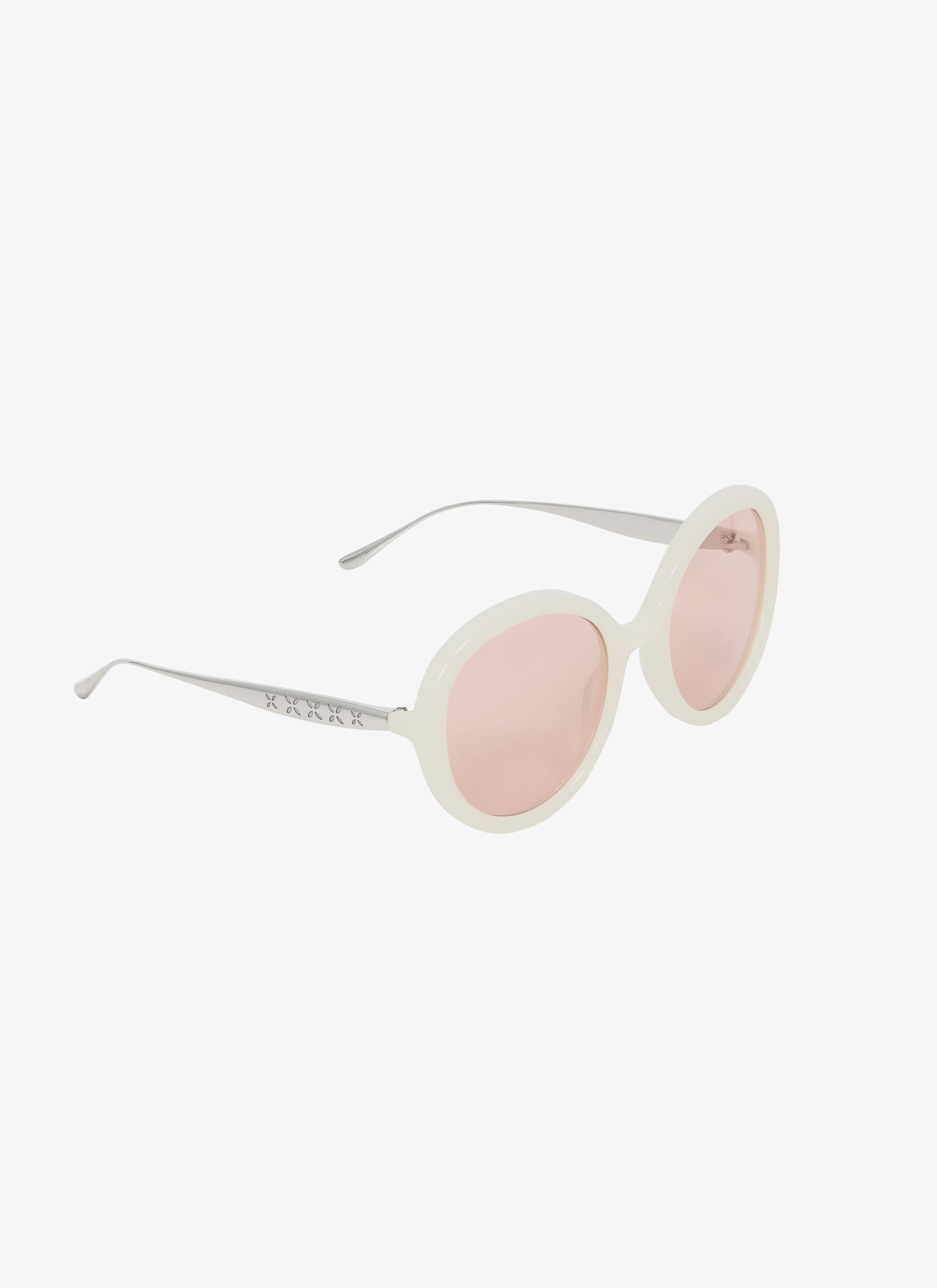 Lunettes de soleil oversize - Ivoire & Rose